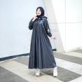 Jas Hujan Mantel Wanita Model Gamis Perempuan Warna Hitam Kualitas Terbaik Bahan Tebal Dan Premium Syari. 