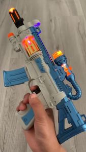[Ready Stock] Boys Favorite Childrens Toys Shooting Toy Guns With LED Lights And Sound Effect Safety Toys