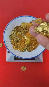 24Pcs Lucky Charm Money Coins Car Decor For Filipino Chinese New Year Gift