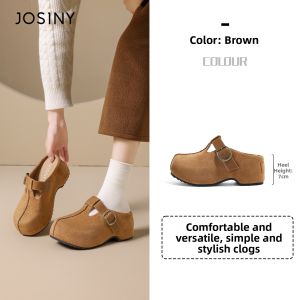 Josiny | Thick-soled Plush Increase Height 7cm Slippers