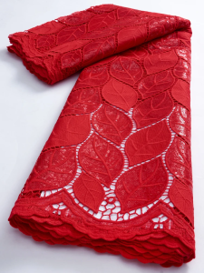 Blue Water Soluble Fabric Lace Sequins African Nigerian Guipure Cord Lace Fabric For Women Dress Wedding High Quality2.5Yard3022