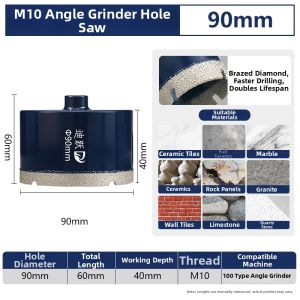 DIYUE | Angle Grinder Specialized Drill Bit for Hard Materials