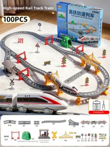 QIMINGXING | High-Speed Train Model Electric Toy Train with Track