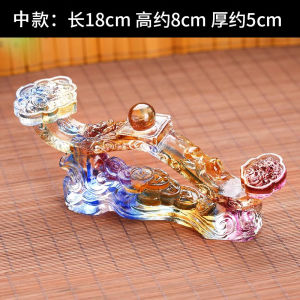 Ancient Method Glass Lucky Charm Home Office Decorations Moving Gift Display Piece for Entrance Living Room Decorations