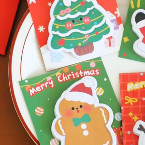 1PCS/5PCS Mini Christmas Sticky Notes 30Sheets Memo Pads Student School Stationery