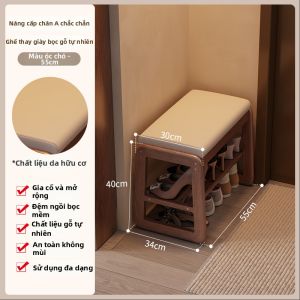 DONGMU | Ghế Đặt Giày Gỗ Nguyên Miếng Phong Cách Pháp