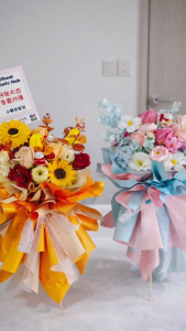 Mini Grand Opening Flower Basket | Small Soap Flower Stand Tripod | Business Opening Gift | TTEEN GIFT