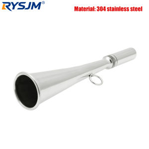 RYSJM | Marine Accessory 304 Stainless Steel Handheld Foghorn With Removable Mouthpiece Marine Emergency Signal Fog Horn For Boat Yacht
