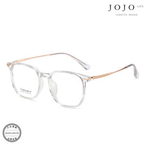 Ultra-Light Pure Titanium Flat Lens Glasses Korean Style Artistic Blue Light Blocking Glasses for round Faces Mens Frame