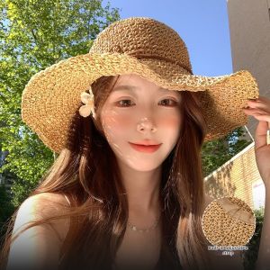 Cgediao | Resort Style Openwork Straw Hat Wide Brim