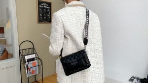 Ladies Bag Shoulder Messenger Bag Fashion Ladies Hand Shopping Postman Black Bag