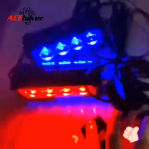 ACEbiker 2pcs 4LED Lights White-White/Red-Blue Blinker Steady And Strobe Warning Light 2x4