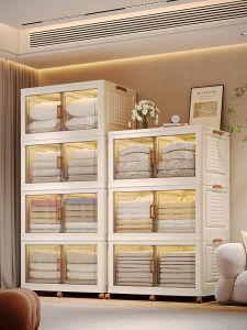 Storage Cabinet For Home Folding Storage Box Living Room Snack Cabinet Locker Kids Toy Clothes Storage Storage Cabinet