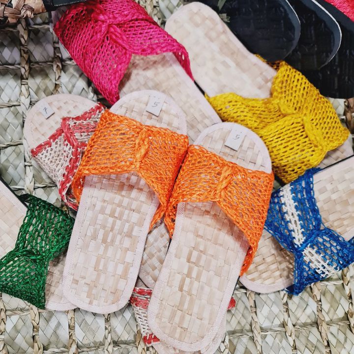 abaca slippers native slippers assorted color indoor slippers Lazada PH
