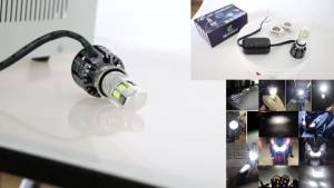 KEVANLY | Đèn Pha Xe Máy LED COB 360 Độ KEVANLY 6 Bóng 35W 6500K 12V H4 HS1 BA20D P15D H6 Tương Thích Với Xe Mô Tô