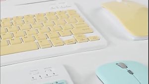 PAKET Keyboard + Mouse set Wireless Bluetooth for Tablet Samsung Galaxy Tab A8 A7 S6 Lite S7 S8 A 10.1 10.5 S4 S3 S2 S Note Office Portable IOS ANDROID WINDOWS Smartphone Laptop Desktop PC Computer Kibord Nirkabel Keybord Key Board Papan Ketik