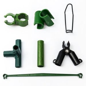 สวน Rotatable Fixed Connector Stakes พืชสนับสนุนกรอบ Cross Linkage Fastener สําหรับปีนเขา Vines เรือนกระจก