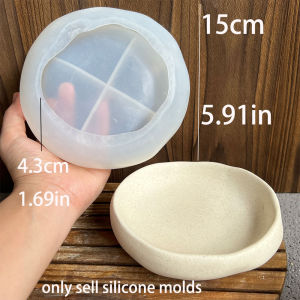 Large Circle Resin Tray Silicone Mold DIY Candle Container Casting Molds Plaster Jewelry Storage Tray Craft Making Home Decor