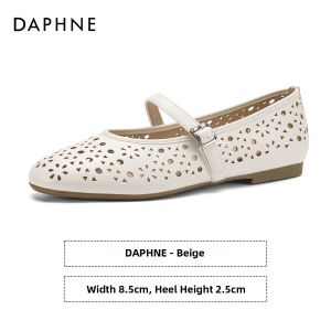 Daphne | Hollow Design Mary Jane Flat Shoes Perforated Shallow Mouth Breathable Autumn Match Skirt