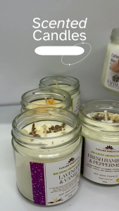 Aromatherapy Scented Candle – Handmade with Pure Soy Wax & Relaxing Fragrance Blend