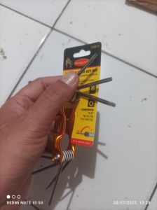 Kunci L set Sepeda model segi enam dan Bintang tipe Lipat 8pcs kunci sepeda lipat