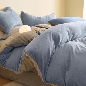 HLA | Double-sided Thickened Milk Velour Bed Sheet Set For Winter