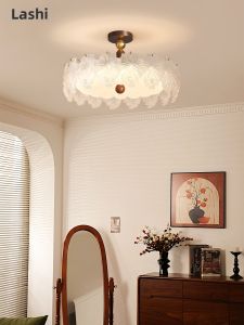 LANGSHANGZHAOMING | French Retro Glass Flower Warm Romantic Ceiling Light