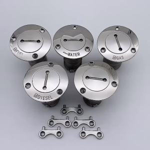 38/50mm 45 Degree 316 Stainless Steel Deck Filler Key Cap GAS DIESEL FUEL WASTE WATER Marine Boat Hardware Deck Filler