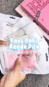BOBOHO - KAOS KAKI PANJANG ANAK PEREMPUAN / KAOS KAKI ANAK BAYI PEREMPUAN / BABY SOCKS BAHAN KAPAS MURNI