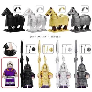 Thời Trung Cổ Chiến Tranh Ngựa Sách hướng dẫn học guitar căn bản Với Yên Ngựa 4 Miếng Tùy Chỉnh Hiệp Sĩ Chiến Tranh Ngựa Đồ chơi mô hình Cho mô hình nhỏ tương thích với Lego