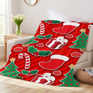 Beast Kingdom | Xmas Sticker Mix Warm And Soft Halloween And Christmas Sofa Decoration Gift With Flannel Blanket