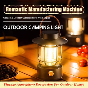 Retro Portable Camping Lantern Solar Powered Led Retro Lantern Light Rechargeable Outdoor Camping Light Waterproof Rechargeable Hanging Lantern Camping Retro Horse Light