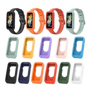 Silicone Case for Huawei Band 8 Soft TPU Cover Smart Watch Protector Shell Screen Protection Frame Accessories Protective Cover for Huawei Band 8 Case Soft TPU Full Coverage Screen Protector Frame Shell for Huawei Band 8 Bumper Accessories