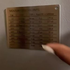Digital Kitchen Scale 430 Steel Magnetic Baking Conversion Chart for Refrigerator Common Measurement Units