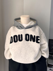 Fleece Wool-lined Boys Sweatshirt Stylish Warm