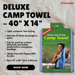 Coghlans Deluxe Camp Towel - 40 " x 14"
