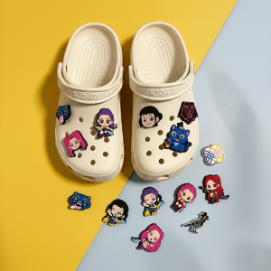 17pcs Anime K-POP Demon Hunters Dreapy Tiger PVC Cute Cartoon Shoe Charms Decoration Accessories for Classic Clogs X-mas Gifts