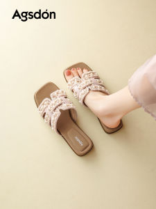 Agsdon | Chunky Heel Open Toe Slippers Summer