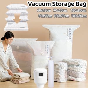 FindFashion Reusable Vacuum Sealer Bag Travel Storage Resealable Compressed Convenient Storage Home Storage Bag