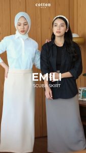 Cotton Inch - Emili Rok Span Scuba Panjang Wanita