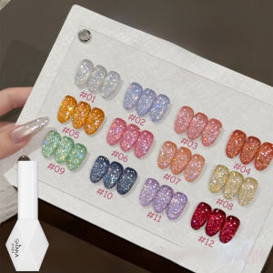 SHAKA Gel Sơn Móng Tay 1-16 Chiếc Bộ Màu Cam Xanh Đỏ Đa Năng Halloween Bộ Sưu Tập Mùa Hè Thu Huayu Xingchen 10Ml