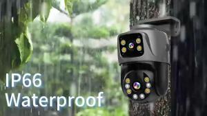 ONVIF Outdoor Dual Lens 8MP 4K POE PTZ IP Camera Video Surveillance CCTV Cameras For Xmeye NVR Two Way Audio Human Detection
