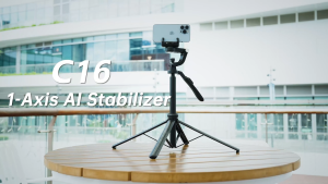 Gimbal Stabilizer for Phone C16 Ai Tracking Selfie Stick Tripod 360° Rotation Shooting Live Optional Fill Light