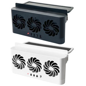 Solar Powered Car Exhaust Fan Eliminate Peculiar Smell Car Radiator Cooling Fan USB Powered Auto Vent Fan for Vehicles