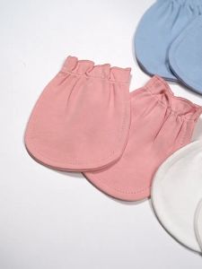 3pcs/set cotton baby finger mittens + hat + footmuffs cute mens and womens newborn baby safety finger mittens socks hat