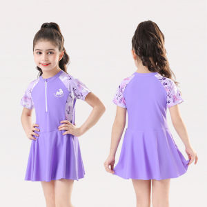 SHIPAILUO | Girls One-Piece Swimsuit Quick Dry Training Suit For Children Thermal Spring Swimwear Comfortable Fabric Durable For Kids