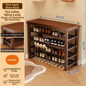 YONGJUE | Multilayer Easy-to-Assemble Wooden Shoe Rack