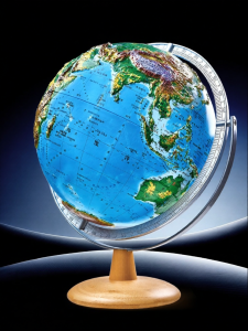 DIPPER | 3D Stereoscopic Raised Relief Colored Layers Earth Globe for Education