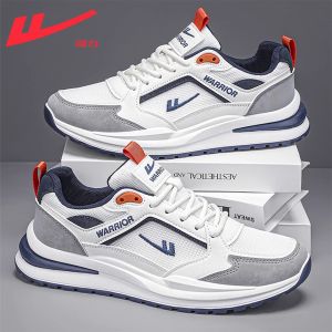 Mens Spring Autumn Sports Shoes Shock Absorption Running Shoes Casual Comfortable Synthetic Leather Upper Breathable PU Insole