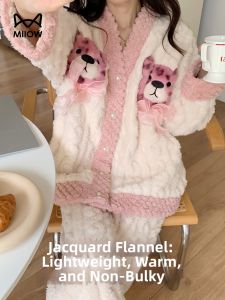 MiiOW | Fleece Warm Thermal Long Sleeve Pajamas